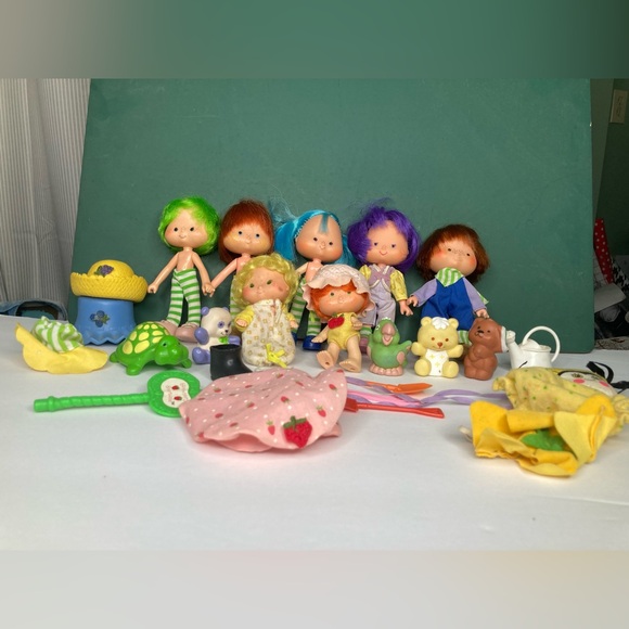 Vtg Strawberry Shortcake and Friends Lot of 7 Dolls and Accessories 70s 80s Toys - Picture 12 of 16